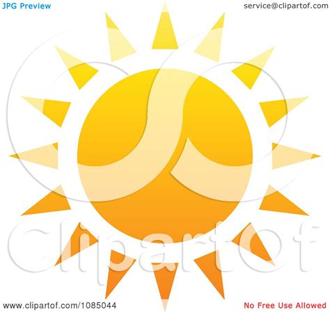Clipart Hot Summer Sun With Triangle Rays Royalty Free