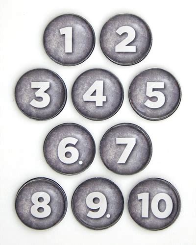 gray   number tokens