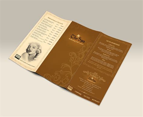 spas menu  behance