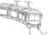 Zug Ausmalbild Eisenbahn Malvorlagen Kolorowanka Ausdrucken Stadtbahn Tramwaj Urbano Züge Treno sketch template