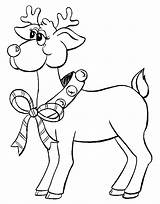 Coloring Christmas Reindeer Pages Coloringpages1001 sketch template