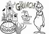 Grinch Coloring Halloween Printable Tsgos sketch template