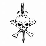 Pirate Skeleton Dagger Pinclipart sketch template