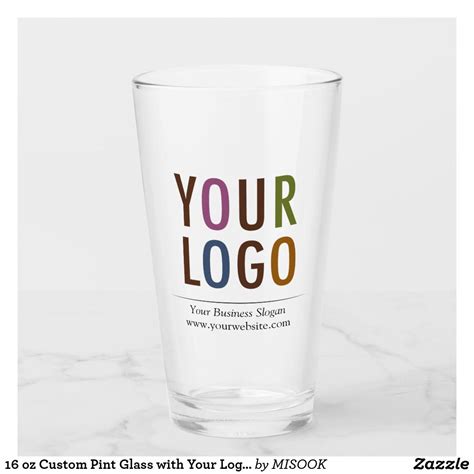 16 Oz Custom Pint Glass With Your Logo No Minimum Personalized Beer