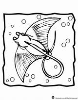Manta Ray Coloring Pages Animal Crafts Kids sketch template