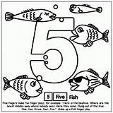 Coloring Counting Pages Fish Colouring Toddlers Sheet Template Five Cube Library Clipart Clip Number Popular sketch template