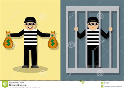 crime  punishment stock vector illustration  money