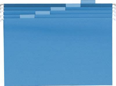 staples colored hanging file folders  tab legal blue box