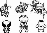 Avengers Coloring Pages Chibi Kids sketch template