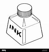 Ink Cartoon Bottle Sketch Vector Drawn Isolated Alamy Hand sketch template
