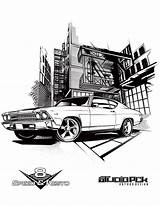 Chevelle Cars sketch template