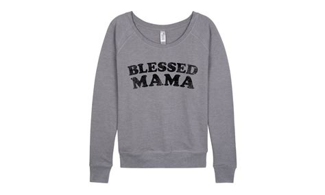 blessed mama and mom life cozy tees plus sizes available groupon