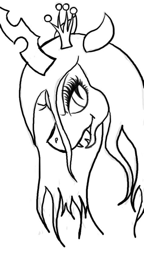 queen chrysalis lineart  kahlawolf  deviantart