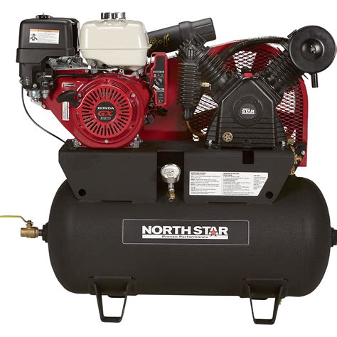 shipping northstar portable gas powered air compressor honda gx ohv engine
