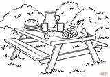 Picnic Coloring Table Pages Clipart Printable Color Kids Ausmalbilder Colouring Picknick Food Drawing Ausmalbild Picnics Supercoloring Camping Under Colorings Games sketch template