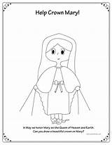 Coloring Crowning May Kids sketch template
