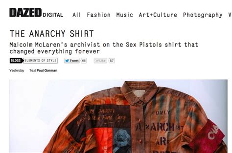 my anarchy shirt archaeology at dazed digital paul gorman is…
