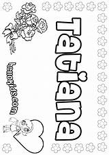 Tatiana Bianca Coloring Pages Color Print Cajun Wishenpoof Name Hellokids Comments Names Template sketch template