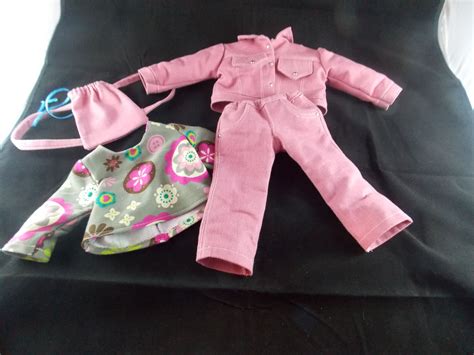pink denim set includes denim jacket and pants using liberty jane