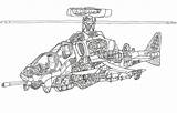 Coloring Apache Army sketch template