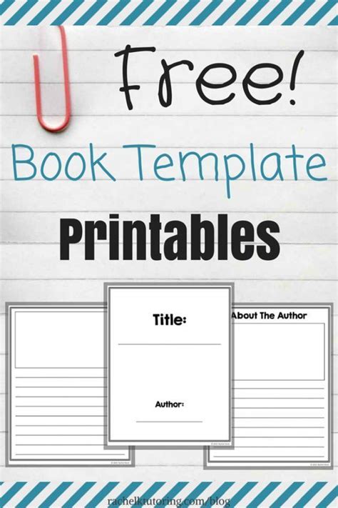 book template printables rachel  tutoring blog book writing