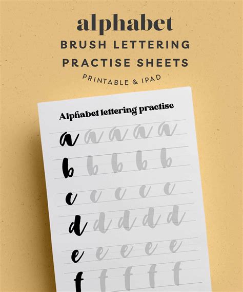alphabet hand lettering practice sheets  printable clementine