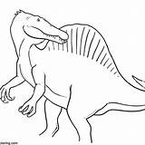 Spinosaurus Dinosaur sketch template