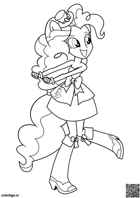 pinkie pie dance coloring pages   pony equestria girls