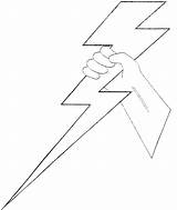 Lightning Bolt sketch template