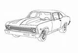 Nova Chevy Coloring Cars Sketch Color Cartoon Pages Choose Board Automotive Car sketch template