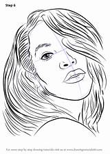Aaliyah Step Draw Drawing Singers Tutorials Drawingtutorials101 People sketch template