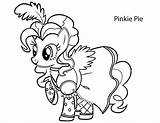 Pony Coloring Little Pie Pinkie sketch template