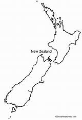 Zealand Map Outline Blank Printable Maps Country Enchantedlearning Newzealand Worksheet Continent Oceania Activity Research Color Label Visit Students Practice sketch template