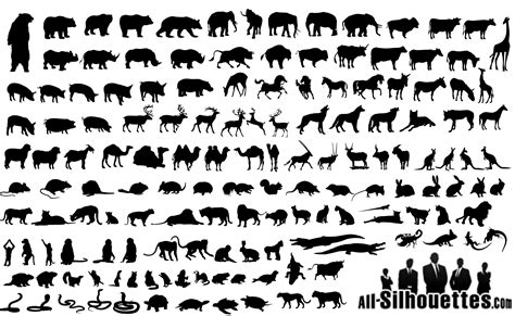 animals silhouettes animal silhouette silhouette vector