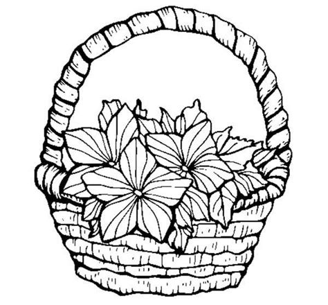 lovely flowers  basket  flowers coloring pages  place