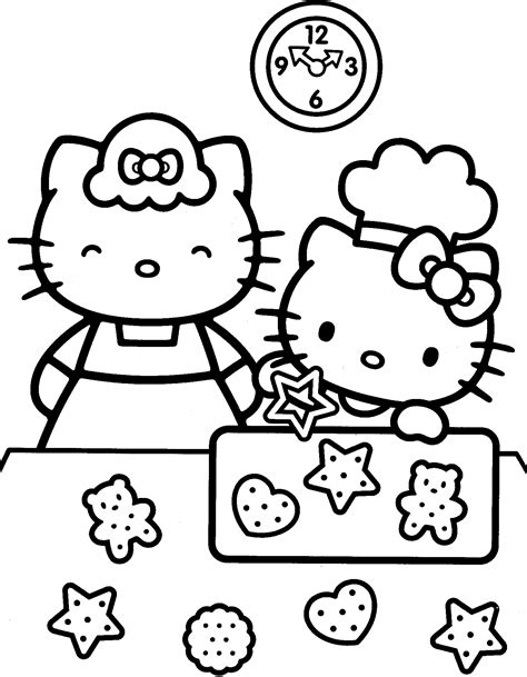 kitty christmas coloring pages room worksheets