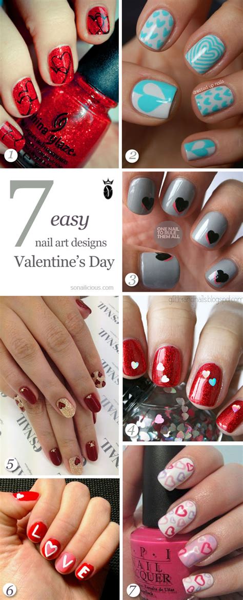 valentines day nails  easy nail designs