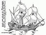 Mayflower Ship Pilgrims Printables Hubpages Cliparts Makinbacon sketch template