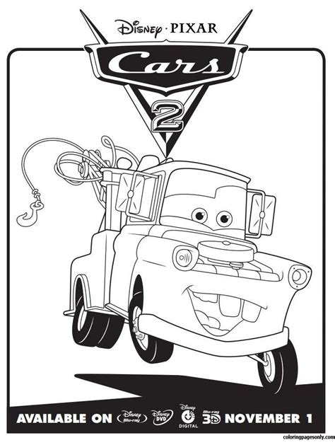 disney cars  mater coloring pages cartoons coloring pages
