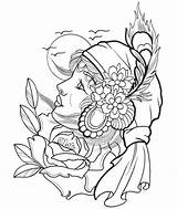 Coloring Tattoo Pages Tattoos Colouring Adults Printable Print Book Modern Gypsy Creative Designs Dover Publications Color Haven Female Adult Welcome sketch template