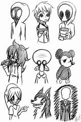 Creepypasta Coloring Dumb Drowned Favourites sketch template