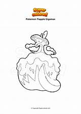Gigamax Flapple Appletun Vulpix Supercoloring Supercolored sketch template