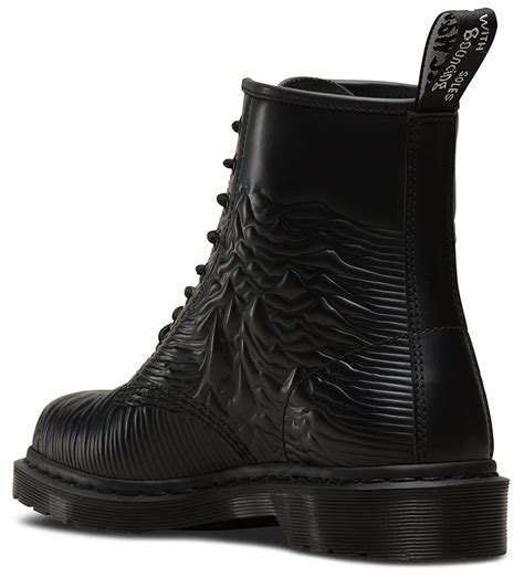 dr martens  unknown pleasures joy division black smooth leather boots ebay