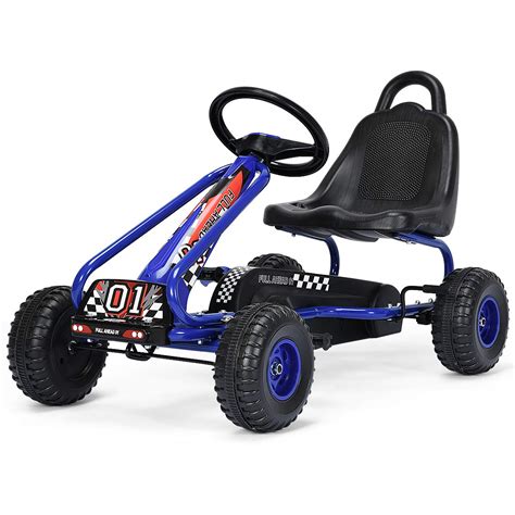 buy costzon kids pedal  kart  wheel pedal powered ride  toys