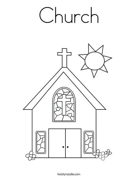 church coloring pages coloring print