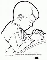 Praying Coloring Pages Child Hands Kids Drawing Children Printable Pray Prayer Color Boy Sheets Az Print Getcolorings Getdrawings Flowers Template sketch template