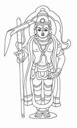 Balarama Vishnu Dashavatar Krishna Avatars Hindugallery Kerala Indiana Vamana sketch template