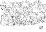 Pokemon Coloring Pages Mega Ash Eevee Evolutions Evolution Search sketch template