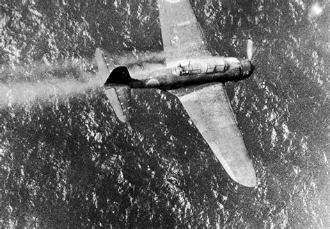 world war ii pictures  details  japanese dive bomber shot   truk