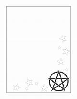 Pages Pentagram Coloring Printable Pagan Journal Book Wiccan Moon Shadows Bos Stars Stationary Spell Blank Spells Wands Witch Wicca Choose sketch template